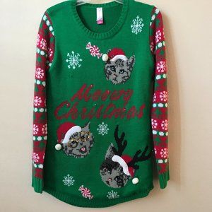 Meowy Christmas Light Up "Ugly Christmas Sweater"